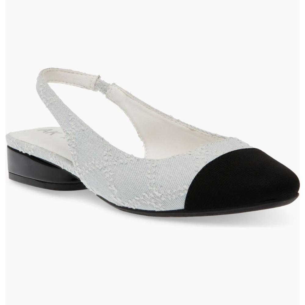 Anne Klein Slingback Flats in Denim